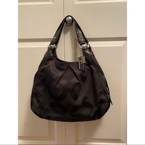 COACH Maggie Op Art Large Hobo Shoulder Bag